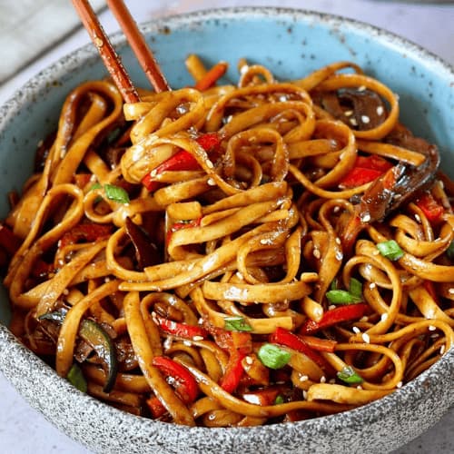 Dinner: Asian Vermicelli with Stir-Fried Vegetables