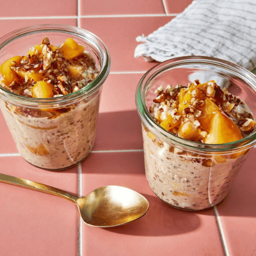 Breakfast: Vegan overnight oat & Vegan Chia Pudding x5