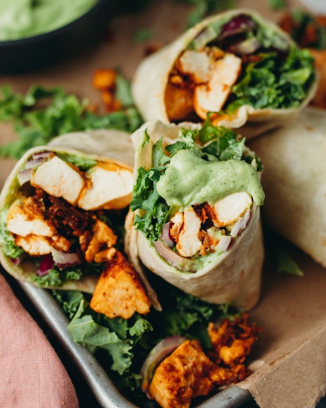 Tofu Feta Veggie Wrap